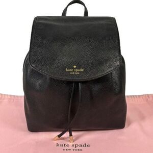 Kate Spade Backpack Purse Mulberry Street Small Breezy Black Pebbled Leather Bag